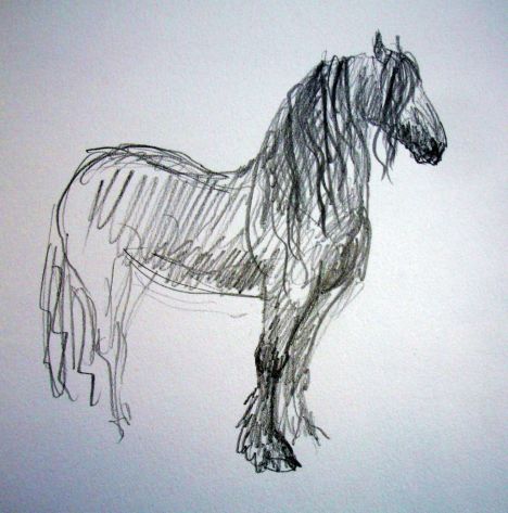 zuidlaardermarkt Horse fair art sketch5